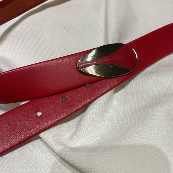 Red Leather Belts - Picture 2 of 2